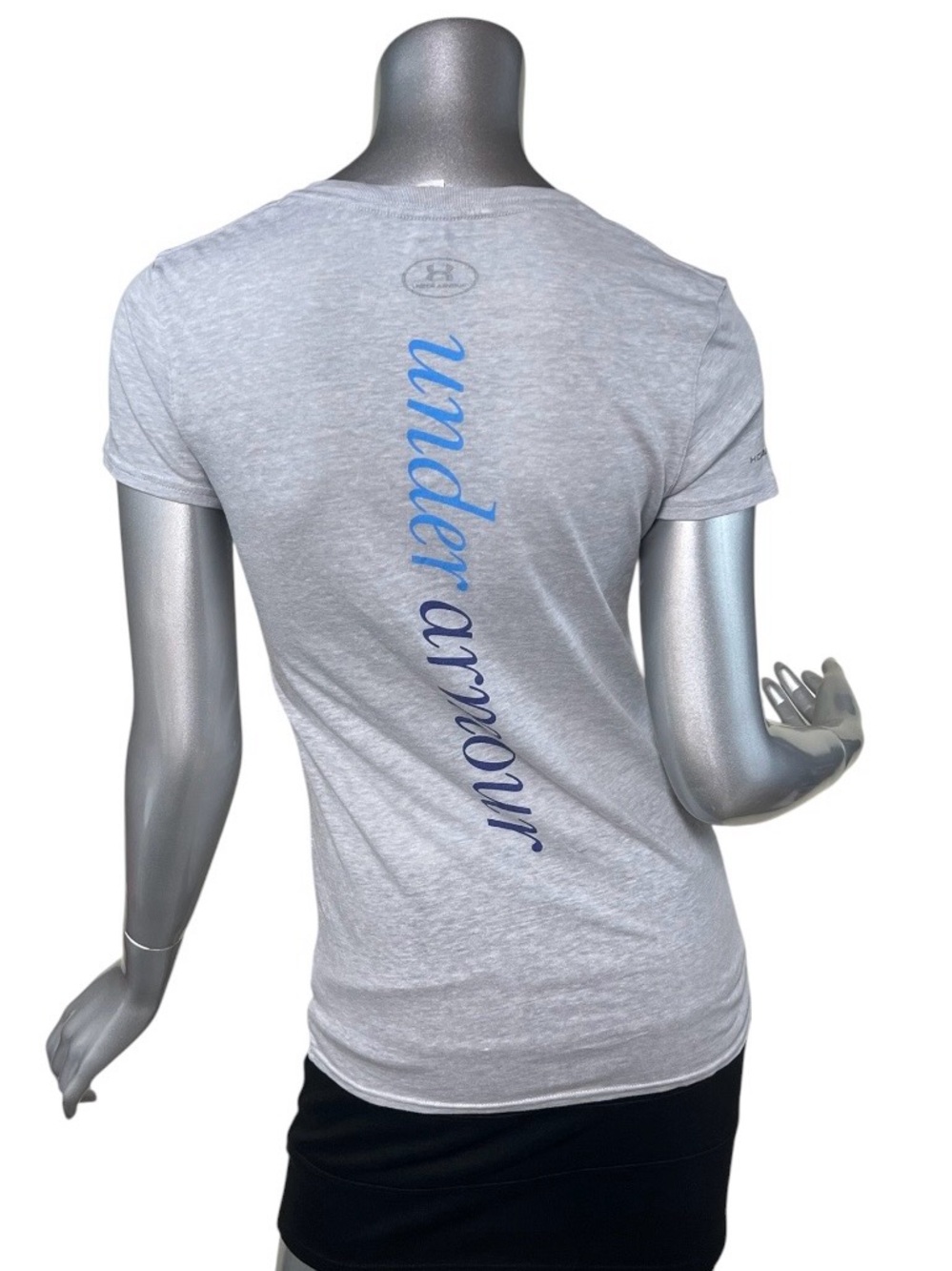 Under Armour Women’s Small Light Grey Thin V Neck T Shirt Heat Gear - Picture 3 of 16